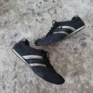 Black & Silver Coach Sneakers / Tennis Shoes